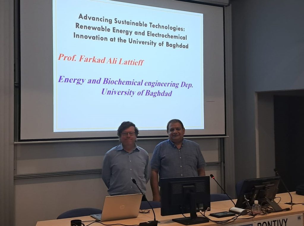 Faculty Member from Baghdad Engineering Delivers Distinguished Scientific Presentation at French University on Sustainable Energy Technologies